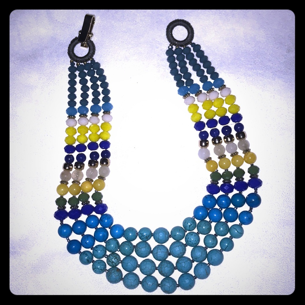 Semi-precious Statement vintage necklace